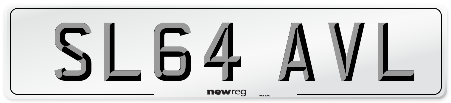 SL64 AVL Number Plate from New Reg